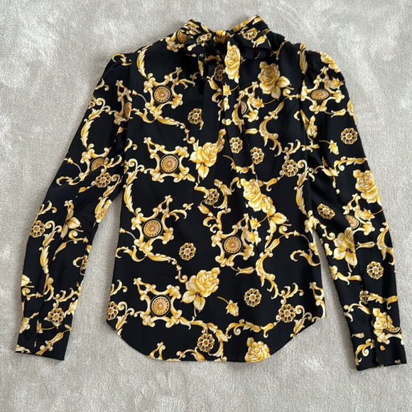Veronica Beard black and gold blouse, size 0 - Picture 7 of 7